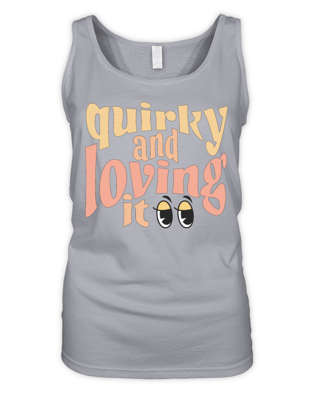 Quirky and loving it in yellow Organic Women's Tank Top
