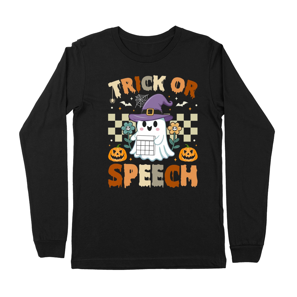 259. trick or speech happy halloween Premium Long Sleeve