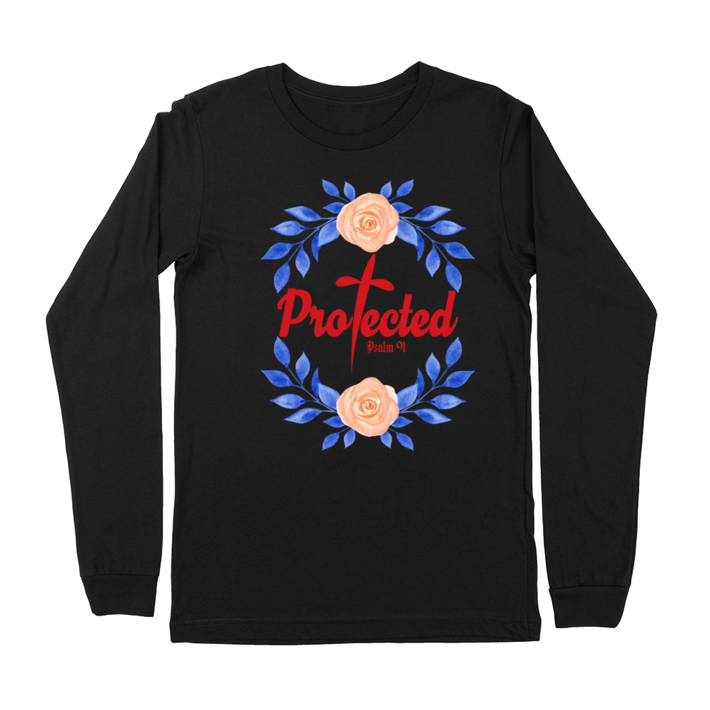 Protected Psalm 91 Love Jesus Christian Premium Long Sleeve