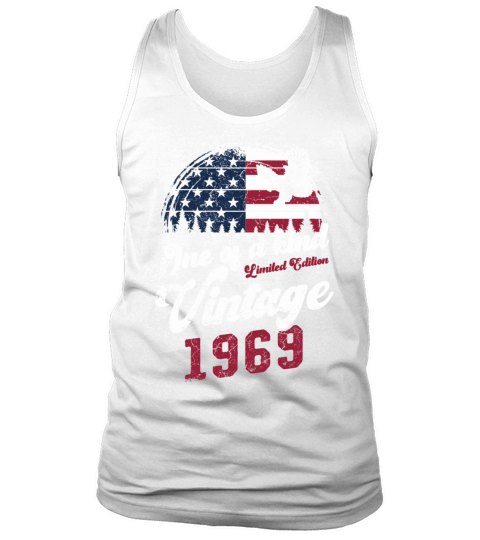 Vintage 1969 Birthday American Flag Tank Top Unisex