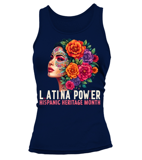 Latina Power Hispanic Heritage Month Flowers Women Tank top Woman