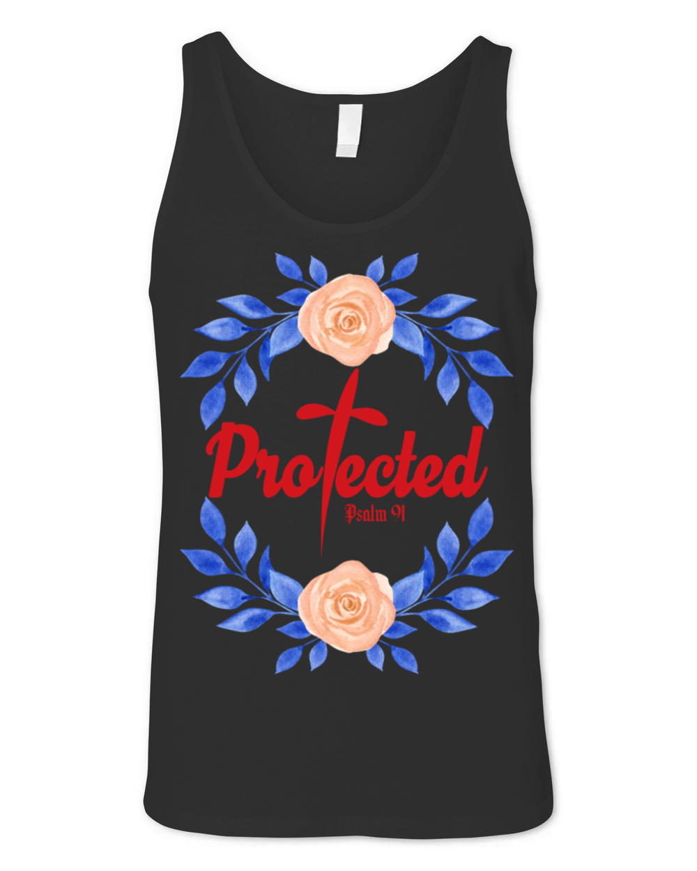 Protected Psalm 91 Love Jesus Christian Unisex Jersey Tank