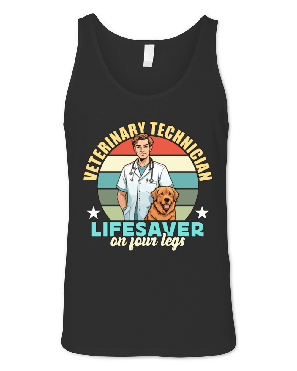 Veterinary Technician Lifesaver On Veterinarian Unisex Jersey Tank