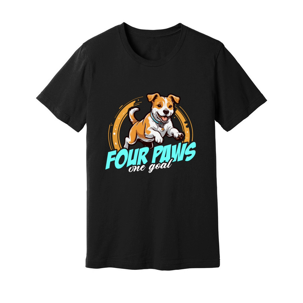 Dog Agility Training Four Paws One Goal Dog Owner Unisex Jersey Tee