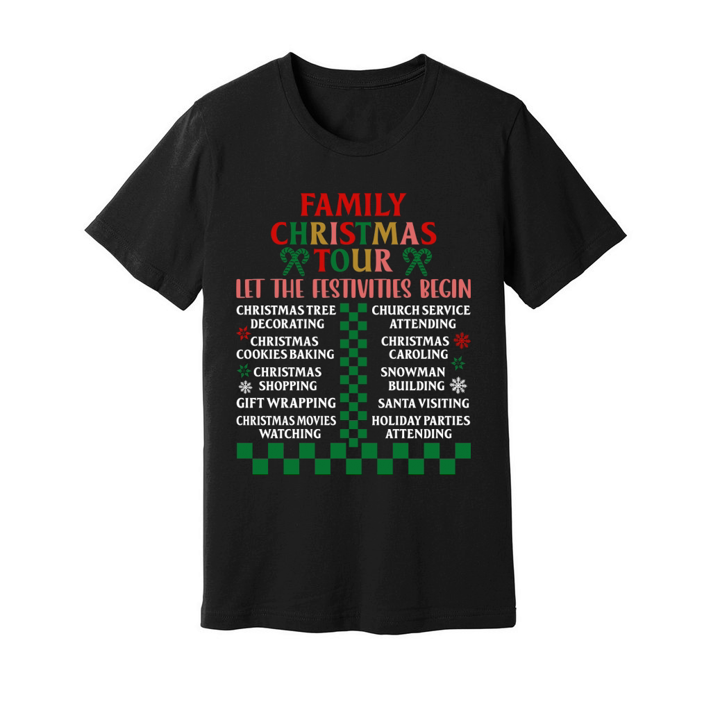 Family Christmas Tour Let The Festivities begin Unisex Jersey Tee