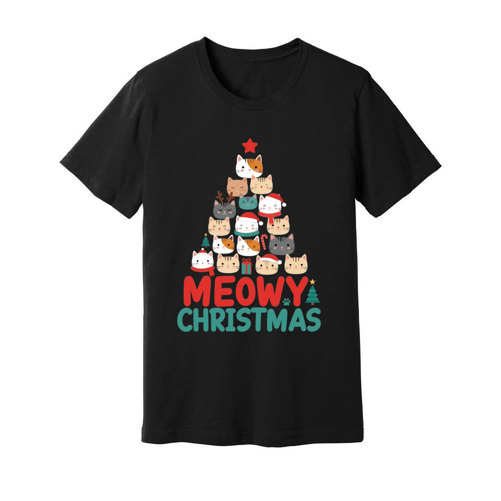 Meowy Christmas Unisex Jersey Tee