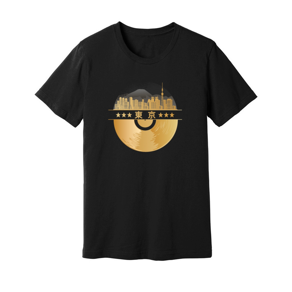 Vinyl-Record-Player Disco-Music Unisex Jersey Tee