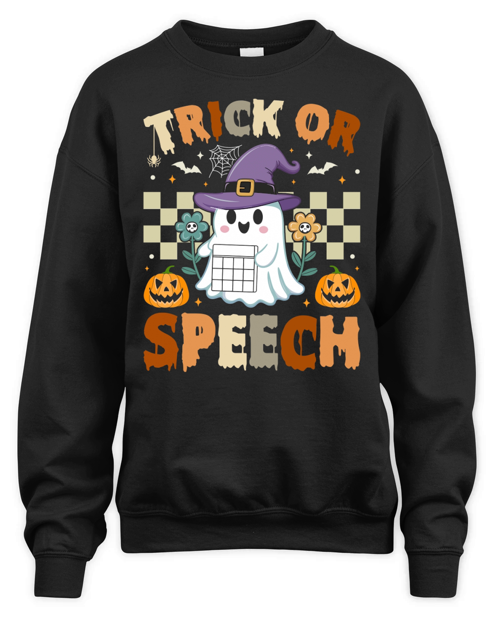 259. trick or speech happy halloween Unisex Premium Crewneck Sweatshirt