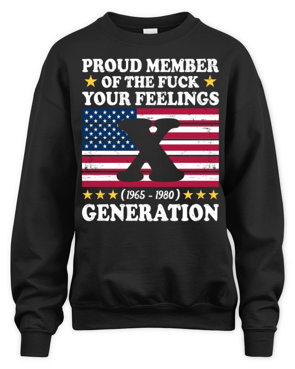 Vintage Funny Generation Gen X Unisex Premium Crewneck Sweatshirt