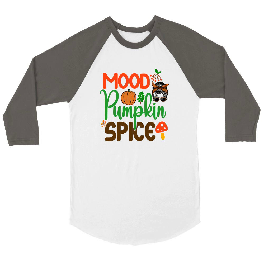 Mood Pumpkin Spice Unisex ¾ sleeve Raglan T-shirt