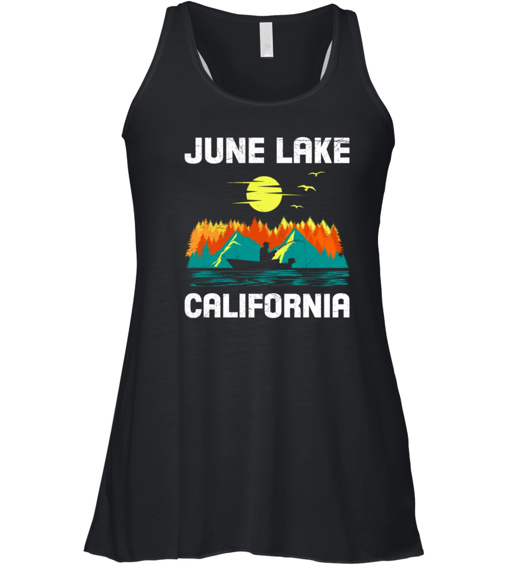 JUNE LAKE CALIFORNIA Fan Vintage Nevada June Women's Flowy Tank Top