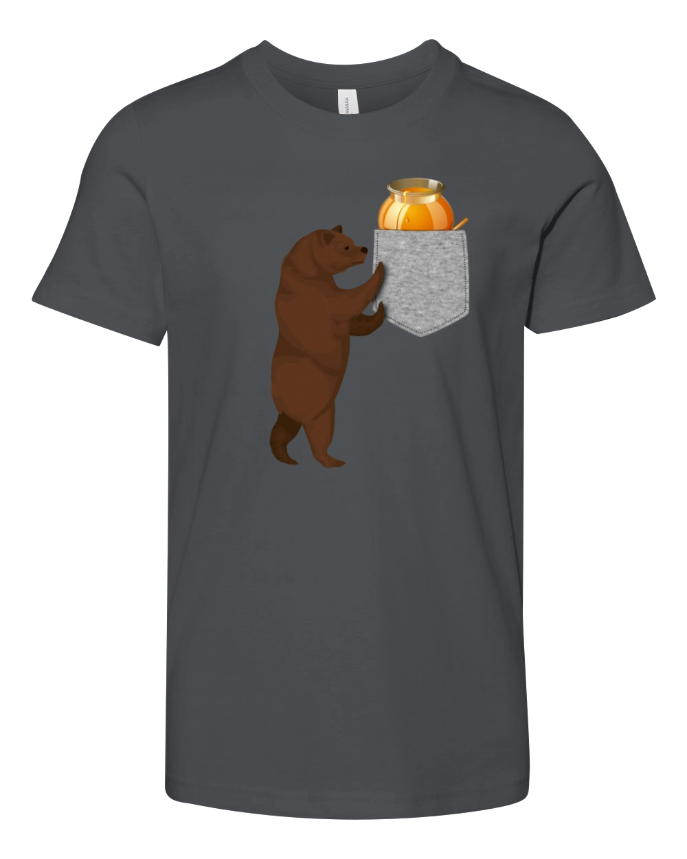 Bear Reaching For Honey Barrel In Your Fake Pocket Youth Unisex Jersey Tee