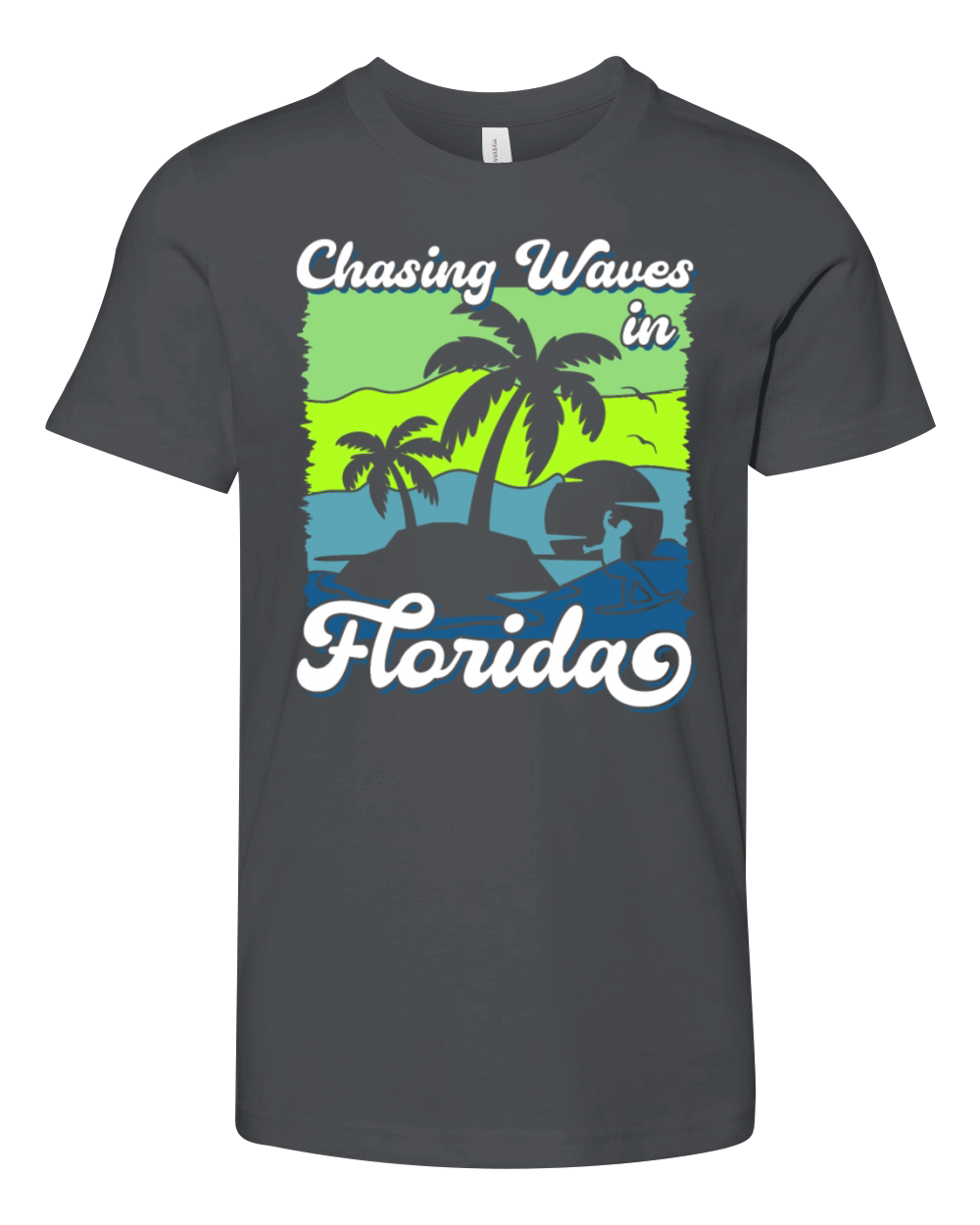 Key-West Surfing CHASING WAVES IN FLORIDA Youth Unisex Jersey Tee