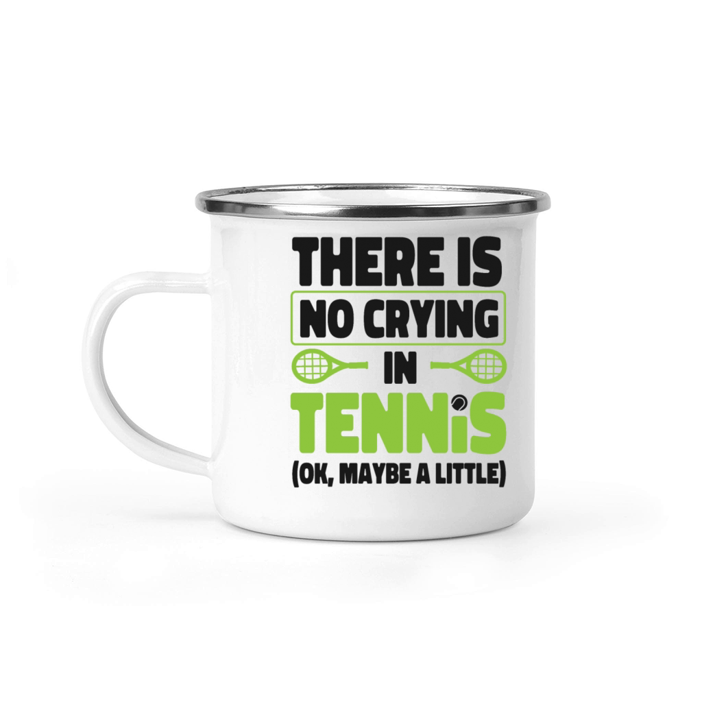 Funny Tennis Player Racket There Camping Mug