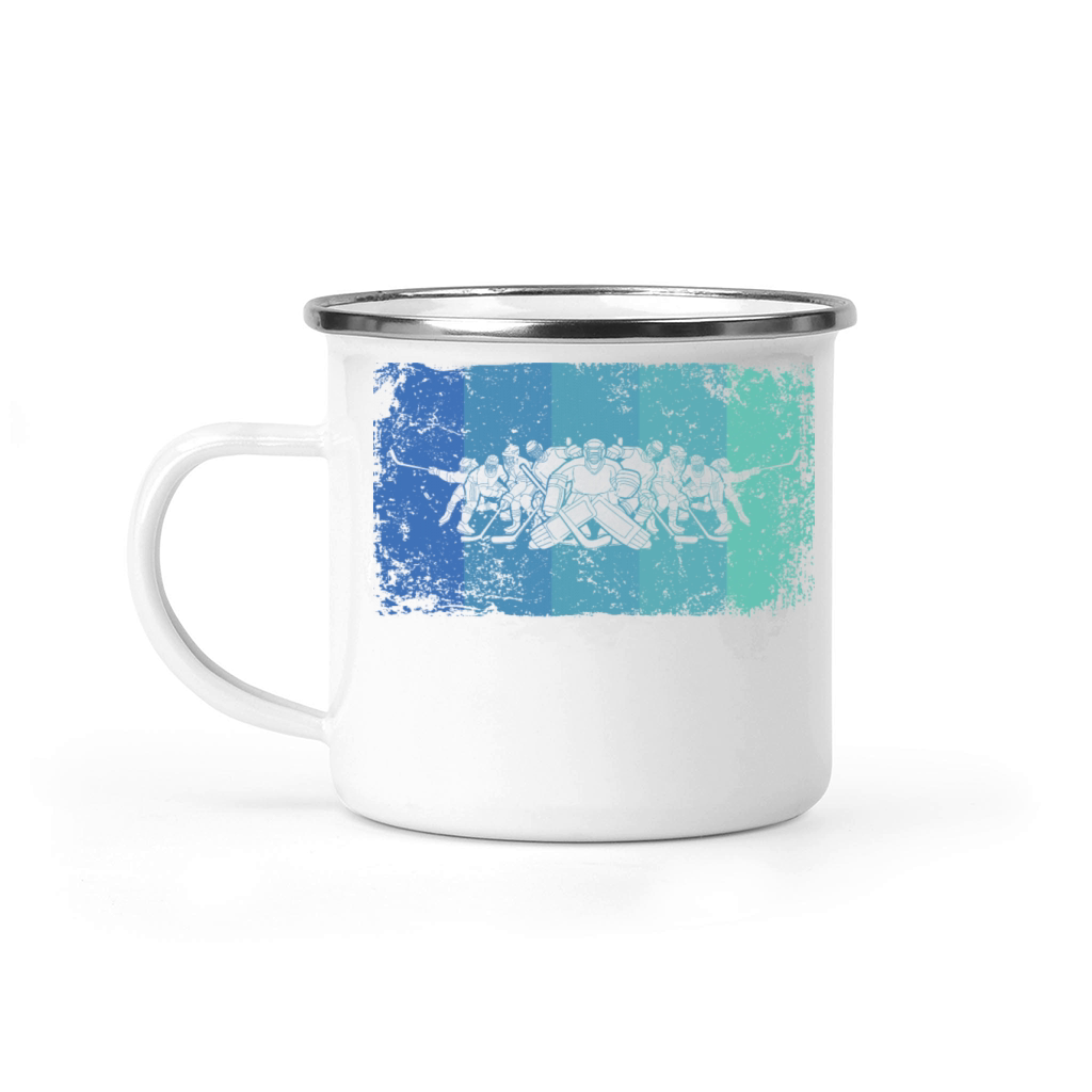 Ice Hockey Player Vintage Ice Hockey Camping Mug
