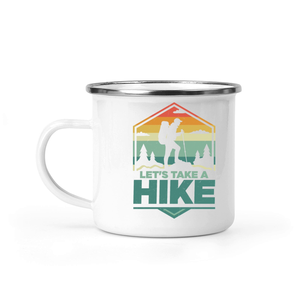 Lets Take A Hike Hiking Hiker Camping Mug