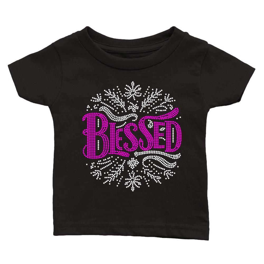 Blessed Rhinestone Templates Classic Baby Crewneck T-shirt