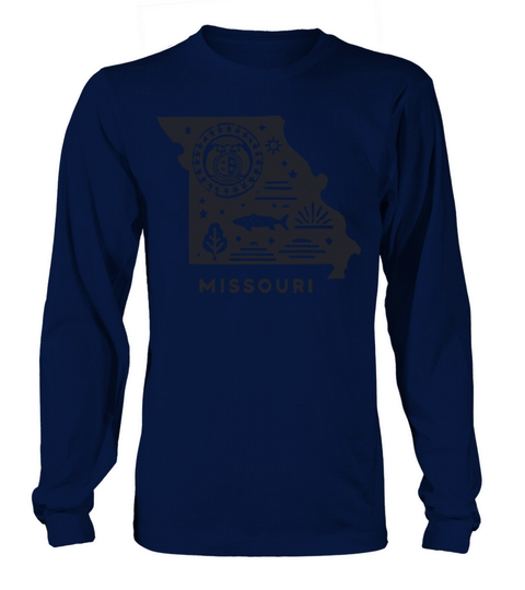 Vintage Missouri State Design Long sleeved Unisex