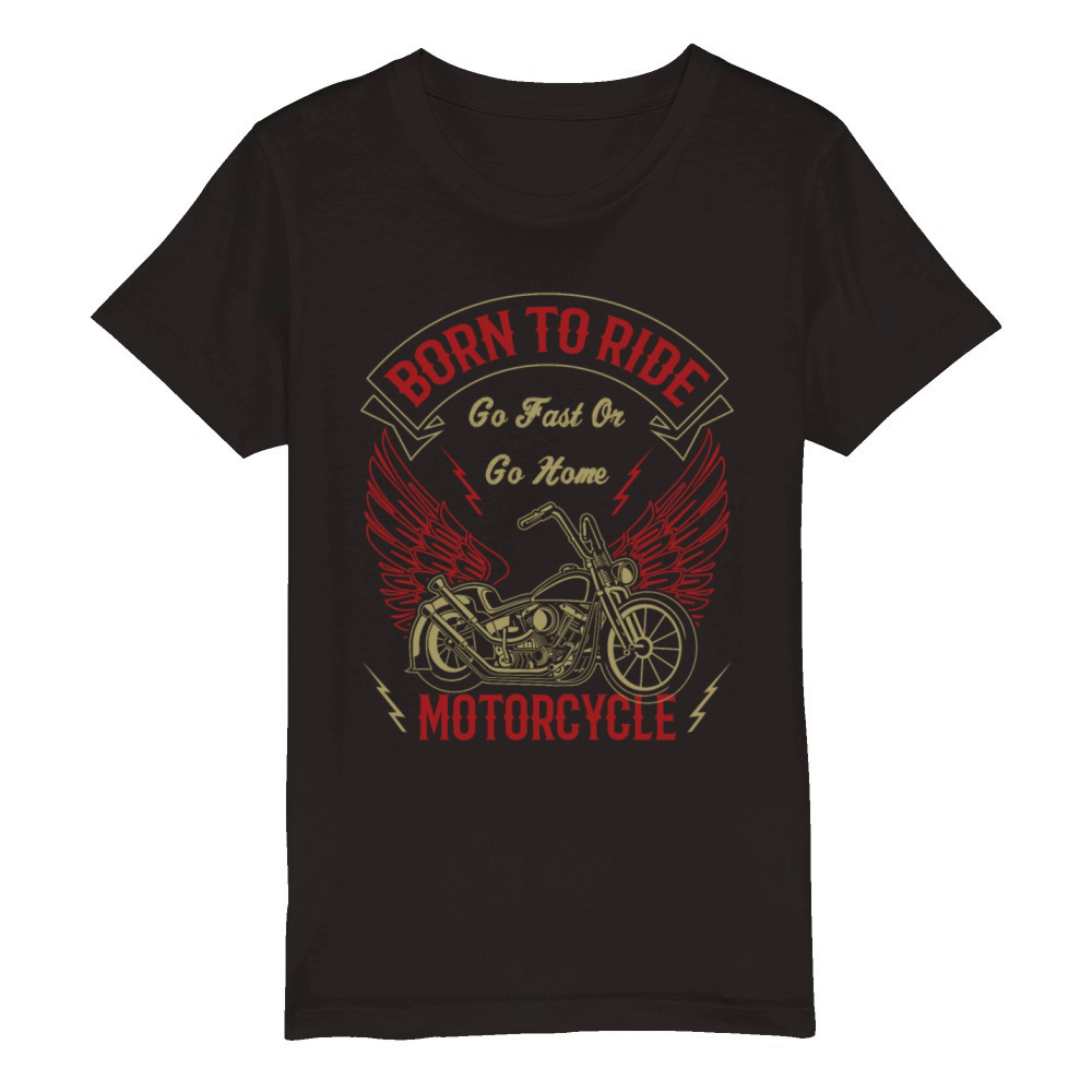Motorcycle vintage motorcycling Organic Kids Crewneck T-shirt