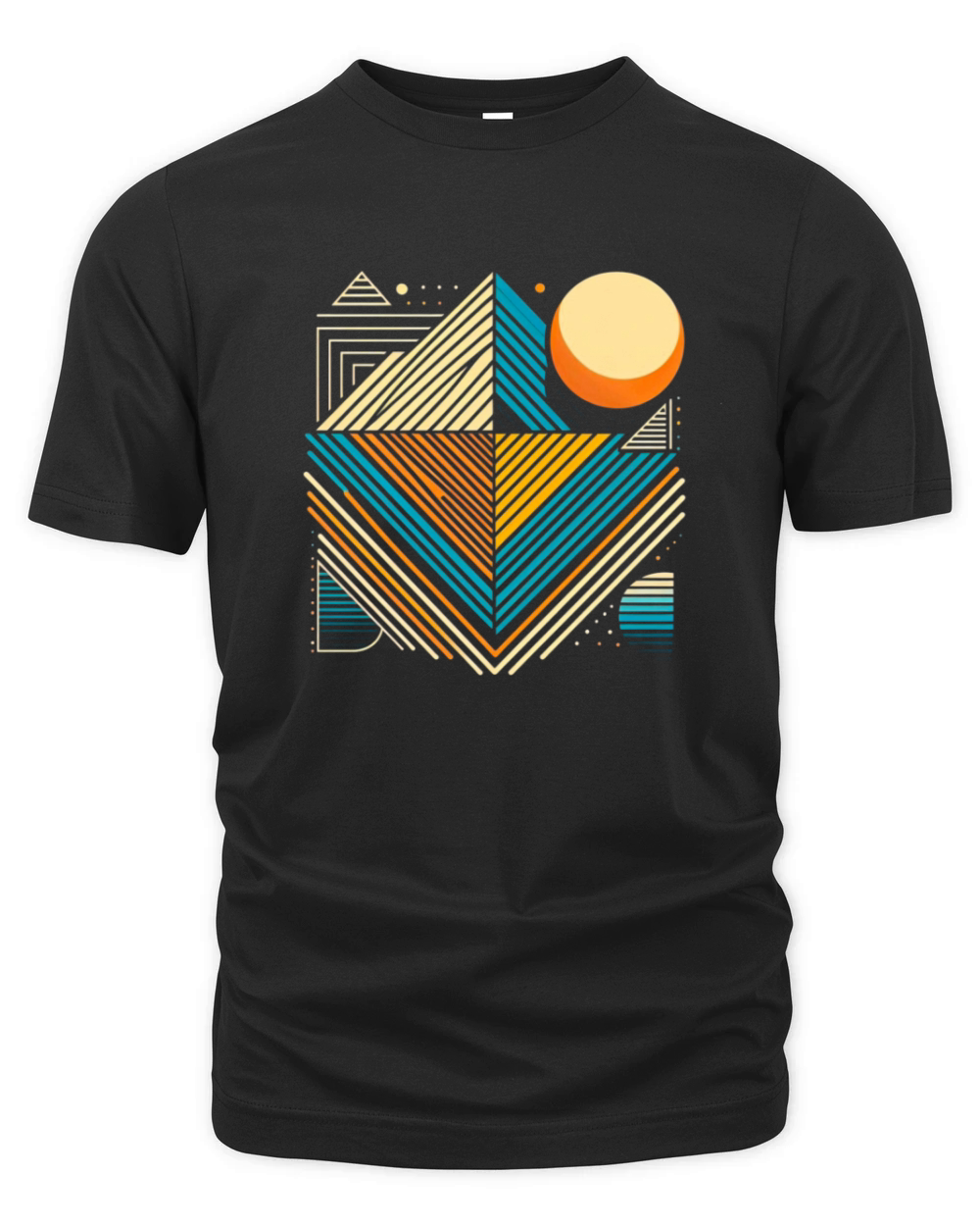 Colorful Geometric Patterns Vintage Vibes Organic Unisex T-shirt