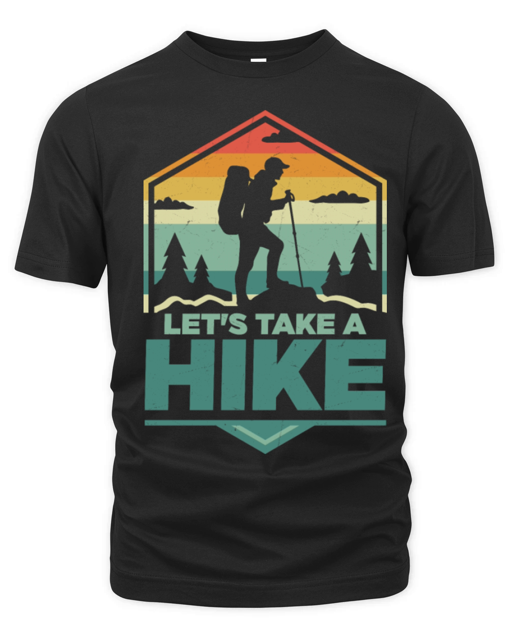 Lets Take A Hike Hiking Hiker Organic Unisex T-shirt