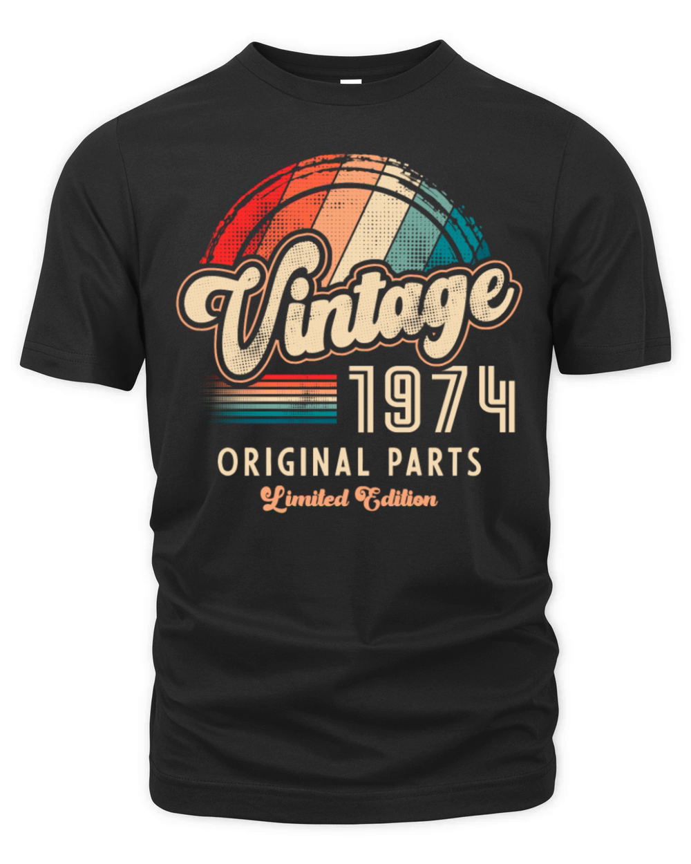 Vintage 1974 Birthday Retro Organic Unisex T-shirt