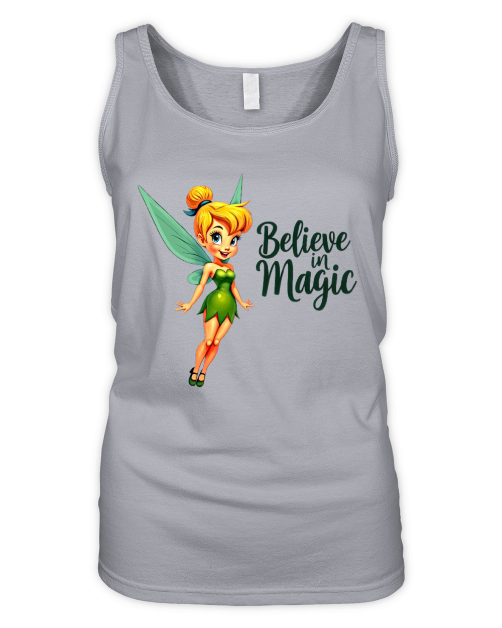 Cute fairy with inspirational quote Organic Women's Tank Top