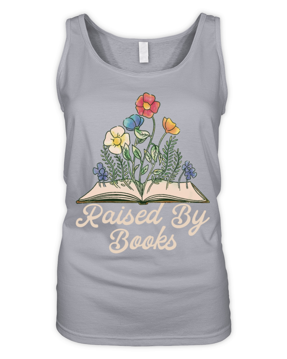 Raised By Books Bookworm Reading Organic Women's Tank Top