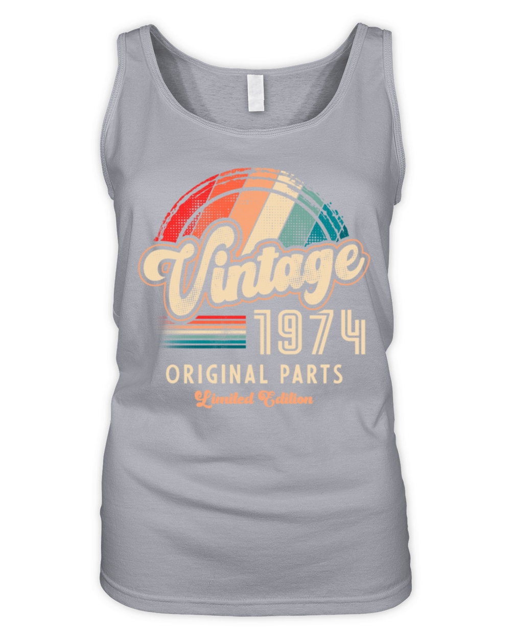 Vintage 1974 Birthday Retro Organic Women's Tank Top