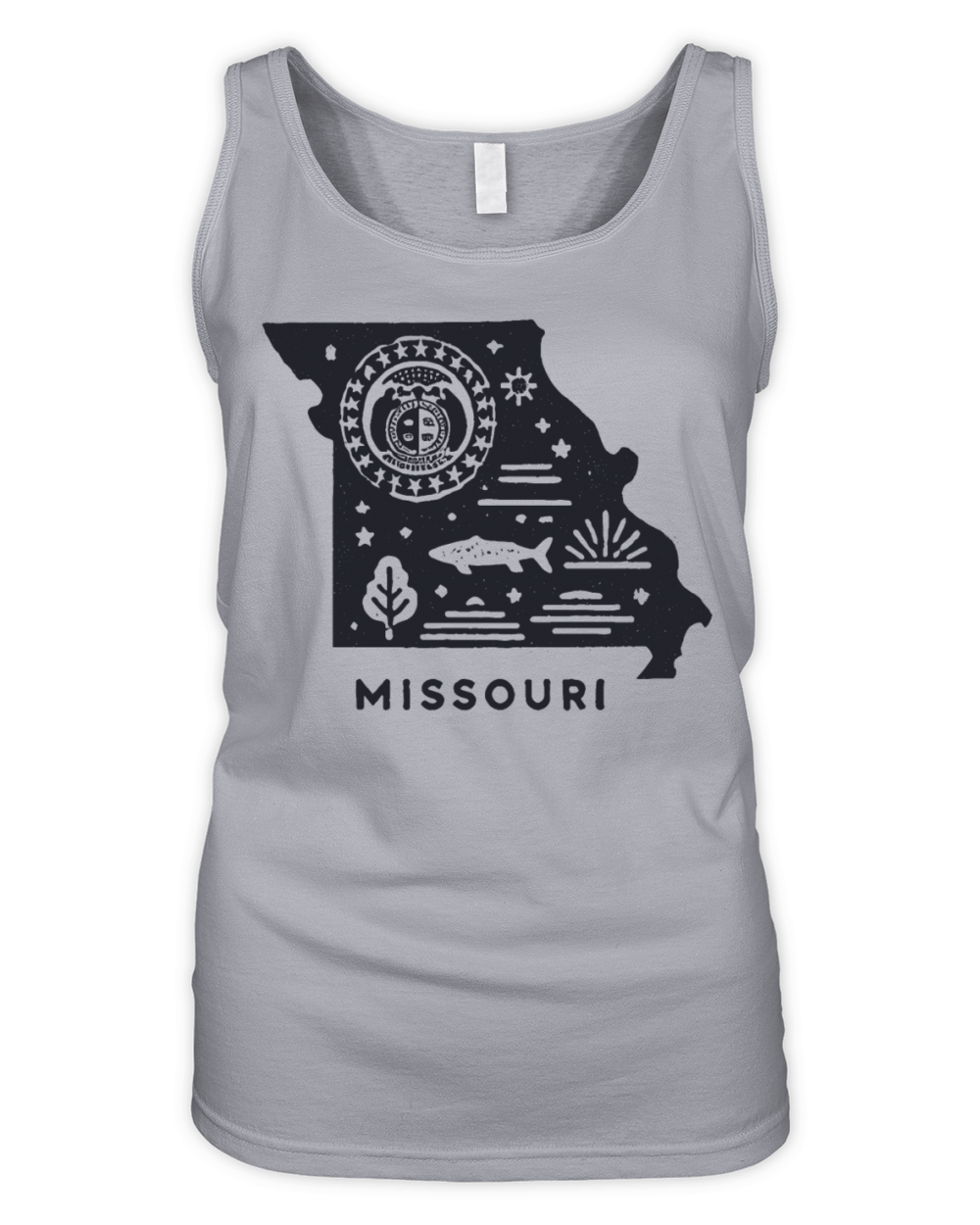 Vintage Missouri State Design Organic Women's Tank Top