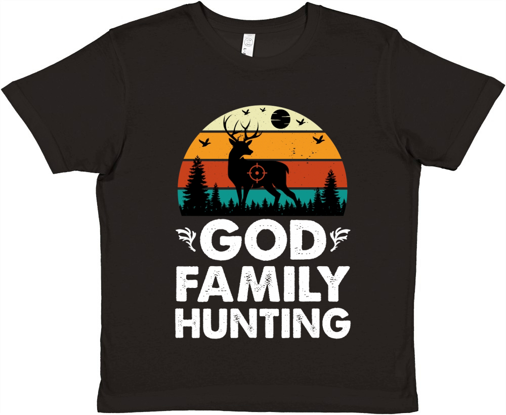 God Family Hunting (2) Premium Kids Crewneck T-shirt