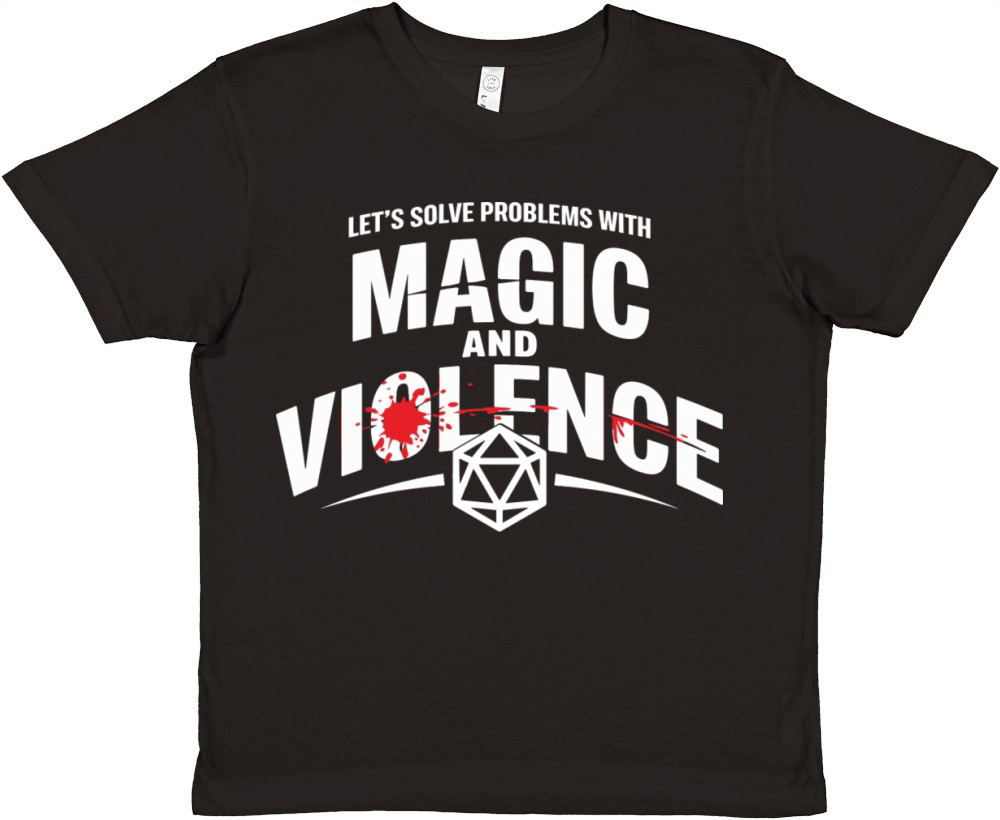 Lets Solve Problems With Magic and Violence Premium Kids Crewneck T-shirt