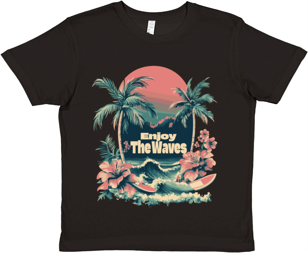Lifes A Beach Enjoy The Waves Premium Kids Crewneck T-shirt