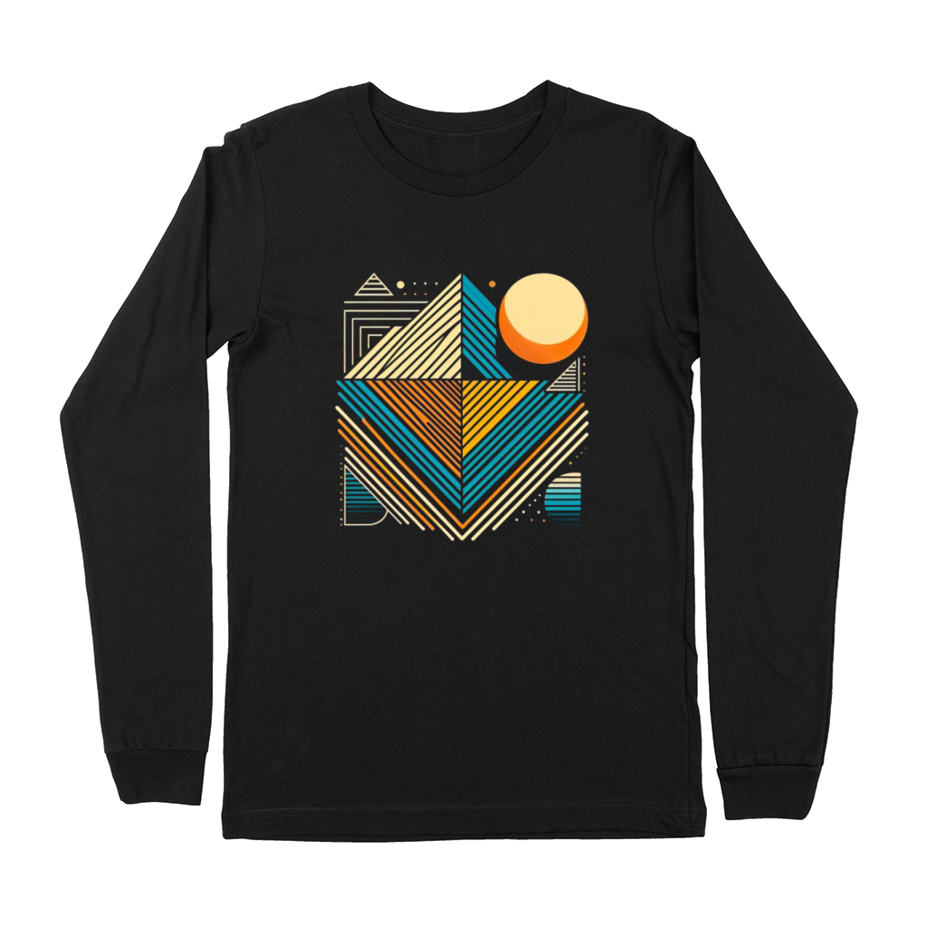 Colorful Geometric Patterns Vintage Vibes Premium Long Sleeve