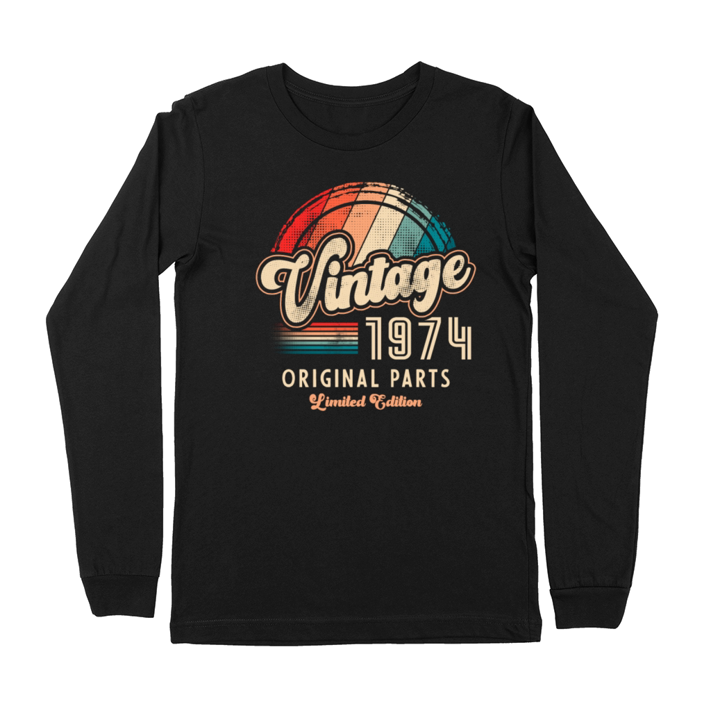 Vintage 1974 Birthday Retro Premium Long Sleeve