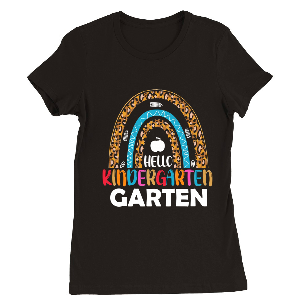 Hello Kindergarten Garten Premium Womens Crewneck T-shirt