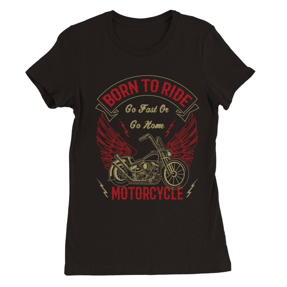 Motorcycle vintage motorcycling Premium Womens Crewneck T-shirt