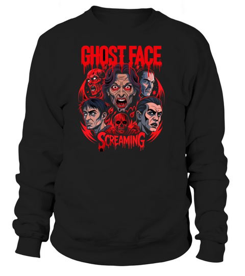 Ghost face screaming Halloween vintage gift Sweatshirt Unisex