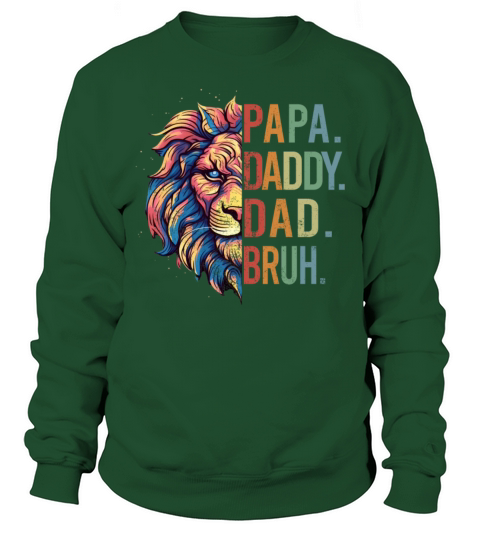 Papa Daddy Dad Bruh Retro Groovy Fathers Day Sweatshirt Unisex