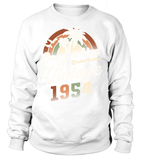 Vintage 1954 Birthday Palm Trees Sweatshirt Unisex