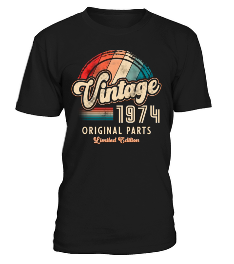 Vintage 1974 Birthday Retro T-Shirt Unisex
