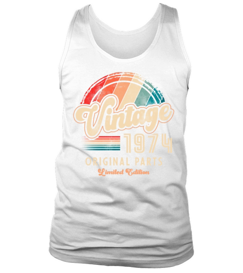 Vintage 1974 Birthday Retro Tank Top Unisex