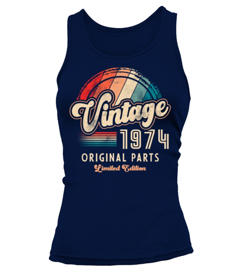 Vintage 1974 Birthday Retro Tank top Woman