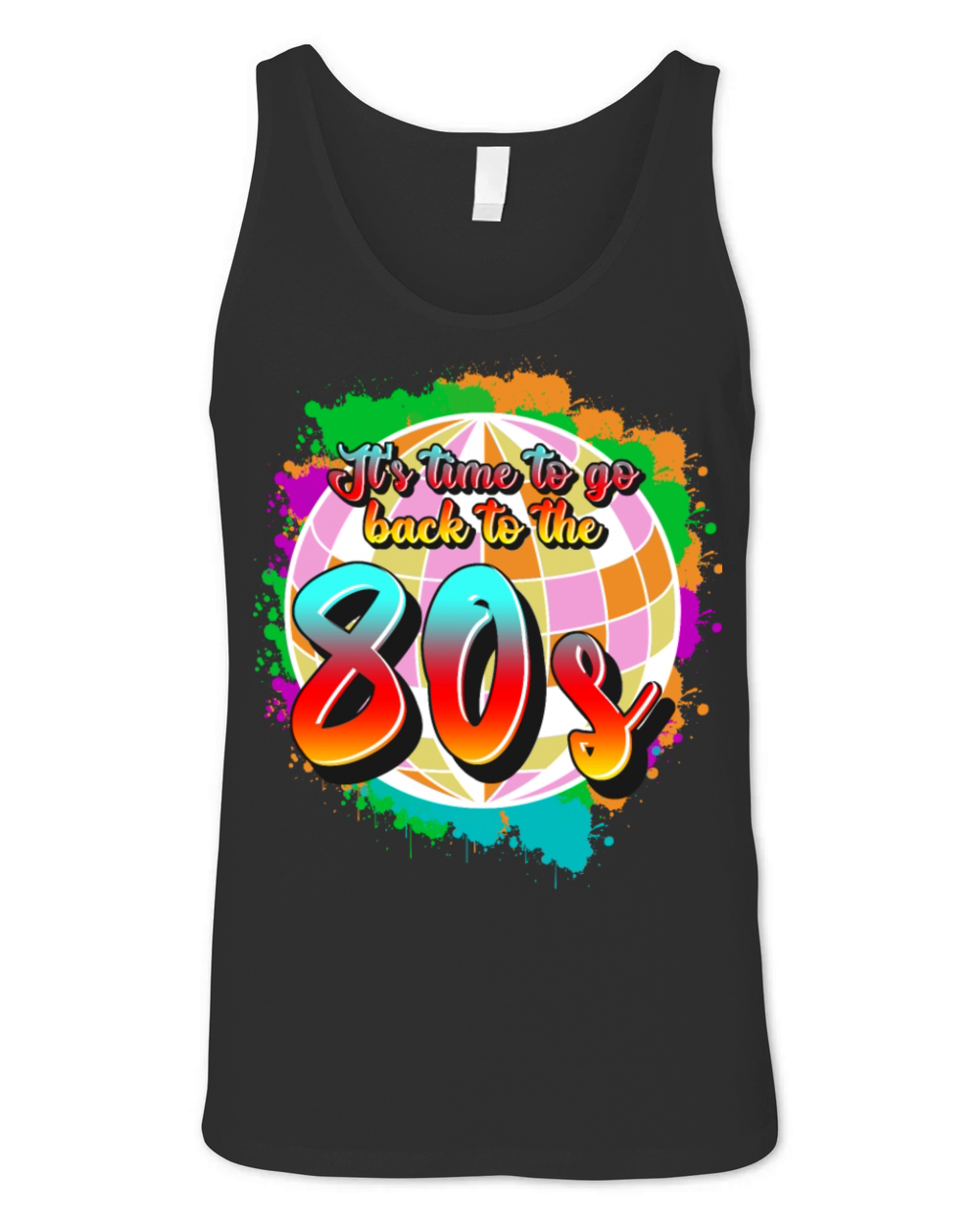 Retro 1980 80s Disco Unisex Jersey Tank