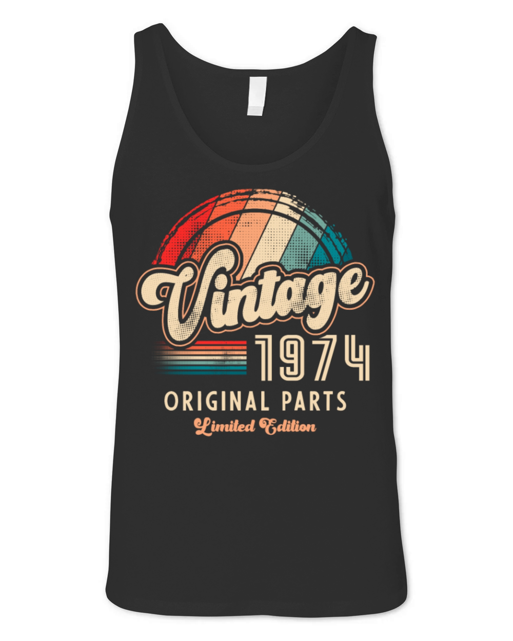 Vintage 1974 Birthday Retro Unisex Jersey Tank