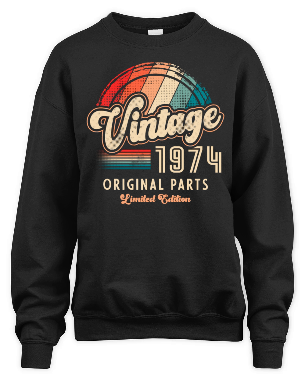 Vintage 1974 Birthday Retro Unisex Premium Crewneck Sweatshirt