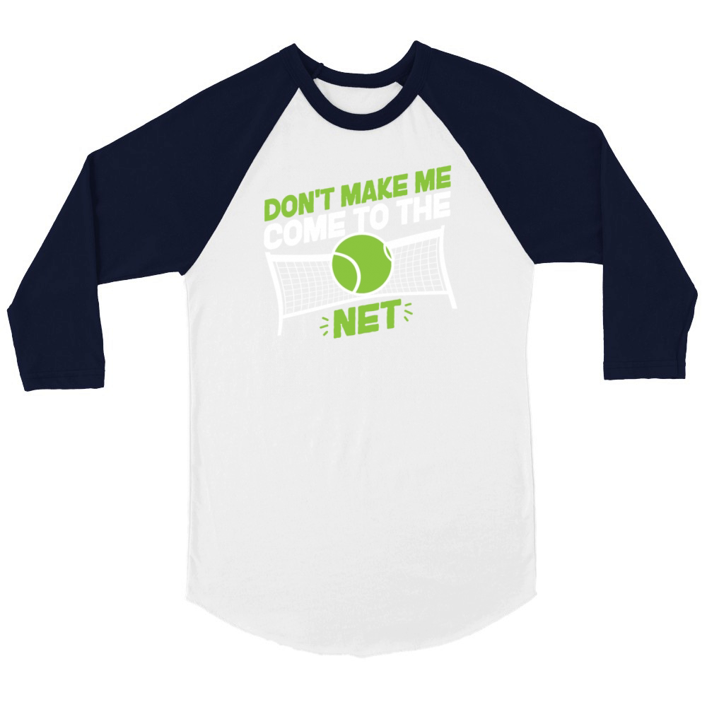 Funny Tennis Player Racket Pun Yes Unisex ¾ sleeve Raglan T-shirt