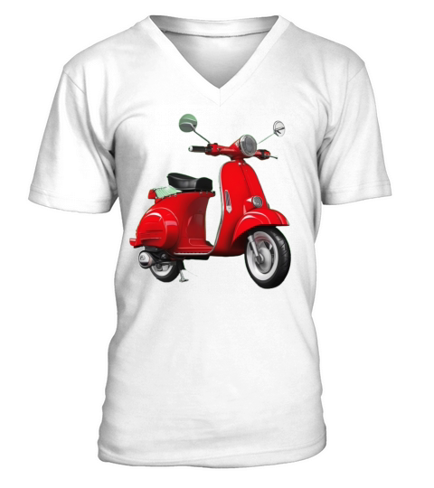 vintage scooter V-Neck T-shirt