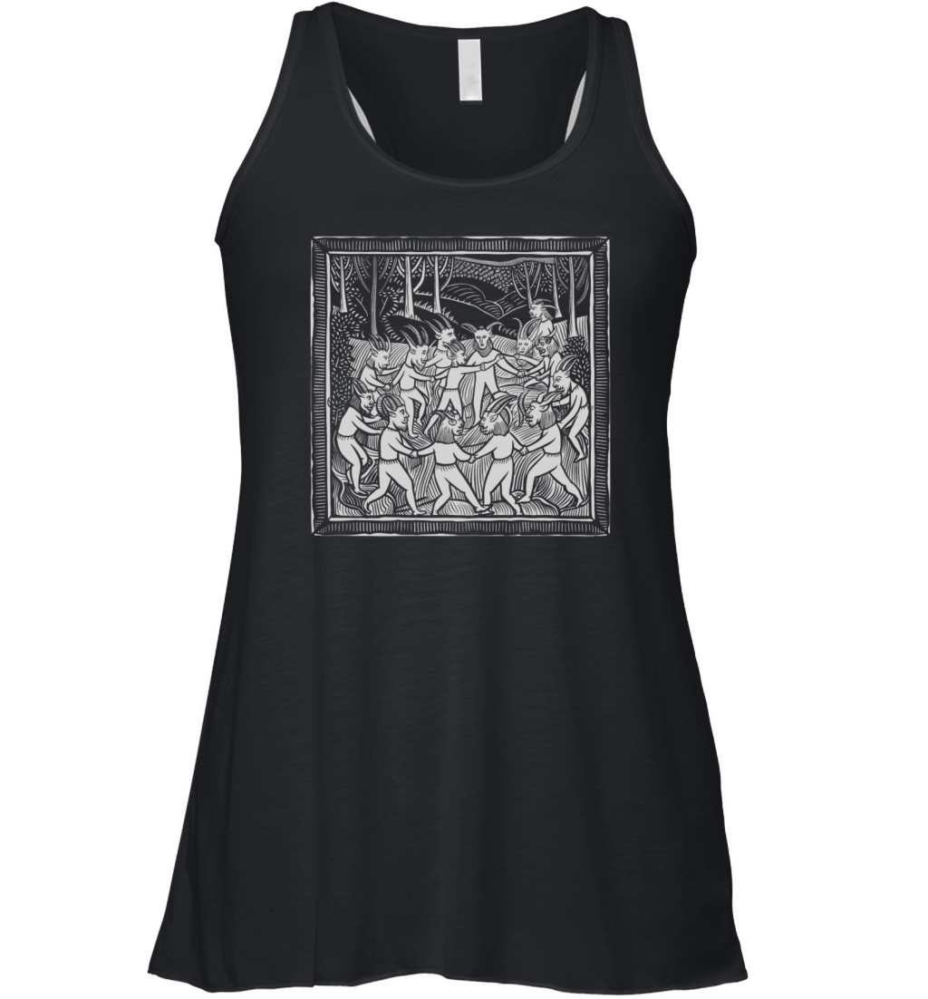 Dance with the Devil Dark and Mysterious Design Women's Flowy Tank Top