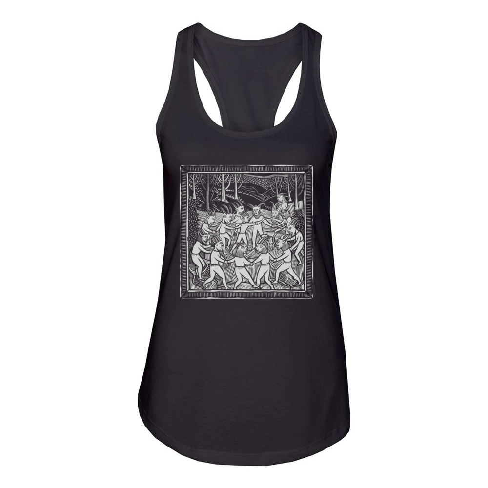Dance with the Devil Dark and Mysterious Design Women's Racerback Tank
